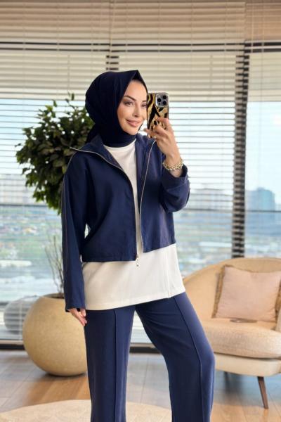 22854 Kolsuz İçlikli 3lü Takım Lacivert