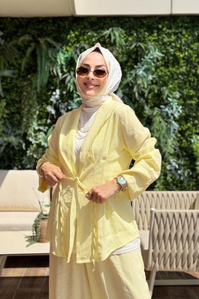 22889 Önü Bağcıklı Takım Sarı