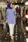 24093 Çizgili Tunik Saks