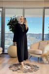 25117 Belden Bağlamalı Elbise Siyah
