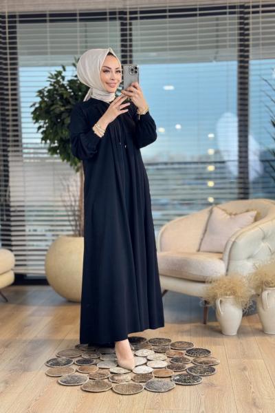 2540 Rabia Pileli Ferace Siyah