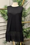 2865 Etek Ucu Şifon Piliseli İçlik Siyah