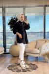 3020 Nakış Detaylı Ceket Siyah