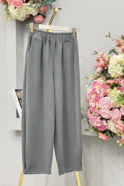 3124 Osyho Paçası Pile Detaylı Pantolon Antrasit