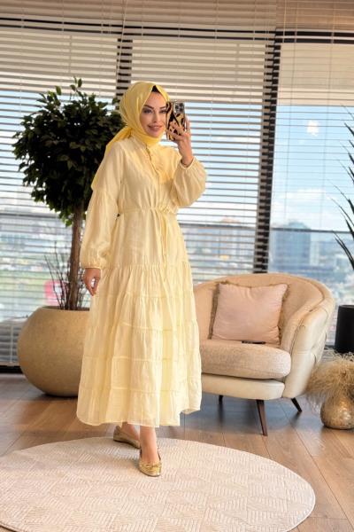 32394 Seycan Elbise Sarı