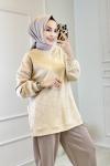 38070 Taş Detaylı SweatShirt Toprak