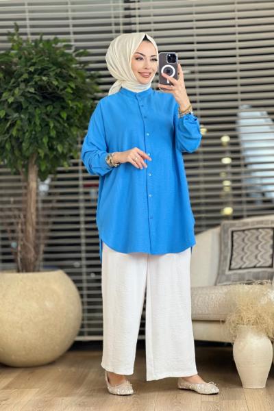 4008 Ada Gömlek Mavi