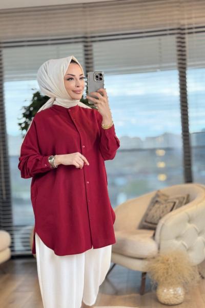 4008 Ada Gömlek Bordo