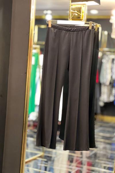 4025 Scuba Crep İspanyol Paça Pantolon Siyah