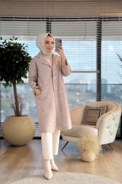 4147 Diana Kaşmir Kap Bej