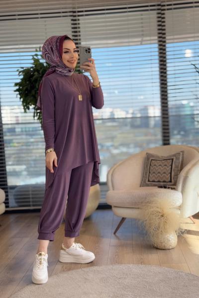 4197 Tokyo Şalvar Takım Gül