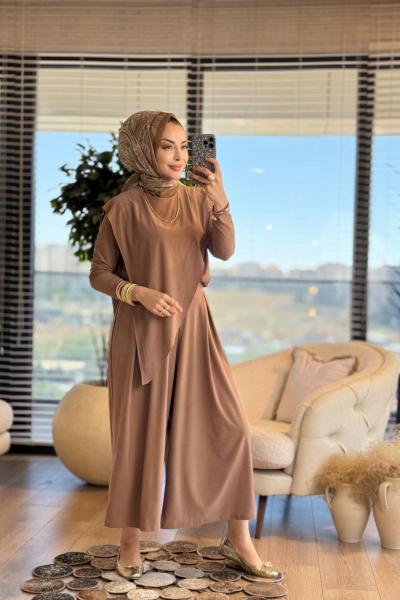 4214 İrem Asimetrik Takım Latte