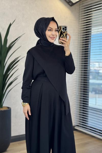 4405 Osyho Elif Asimetrik Takım Siyah