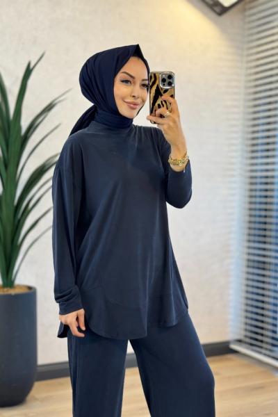 4428 İpek Lyocel Takım Lacivert