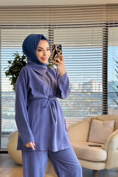 4461 Degaje Yaka Yakası Ferm. Takım İndigo