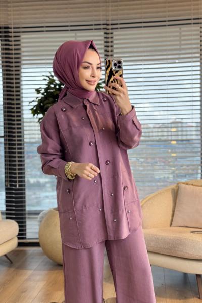 4906 Önü Kare Dikişli Takım Gül