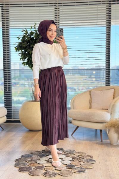 572 Kelebek Broşlu Bluz Ekru