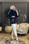 7072 Deri Cepli Angora Kaban Lacivert