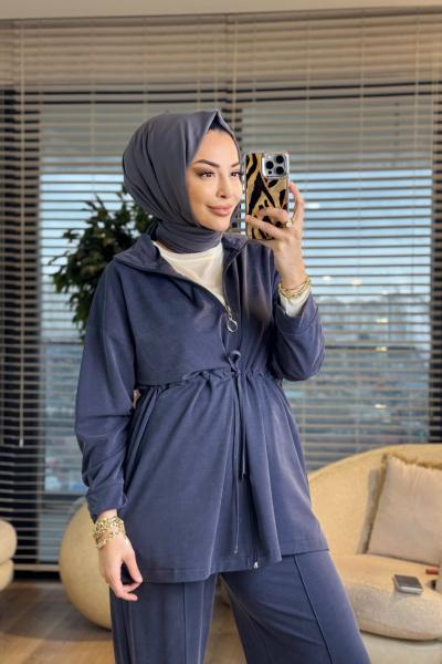 7481 Oysho Beli Bağcıklı Ferm. Takım Lacivert