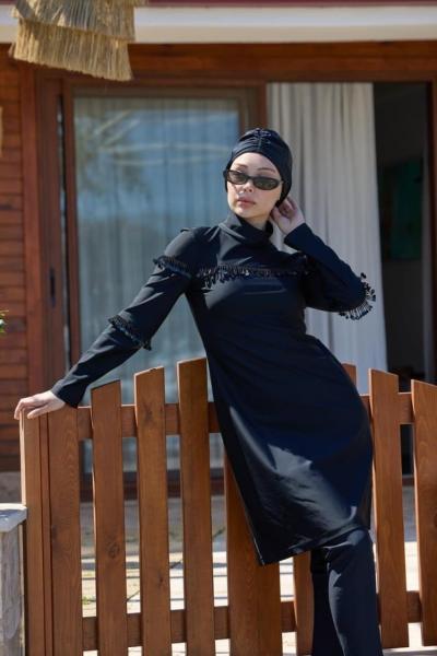 992 Boncuk Desen Mayo Siyah