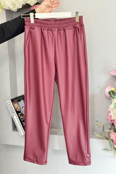 Hwn6263 Deri Havuç Pantolon Bordo