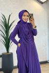 HWN6274 Beyza Şalvarlı Takım Mor
