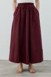MRW1631 New Poplin Etek Bordo