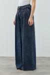 MRW1691 Pileli Denim Pantolon Lacivert