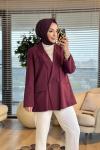 MRW1806 Blazer Ceket Bordo