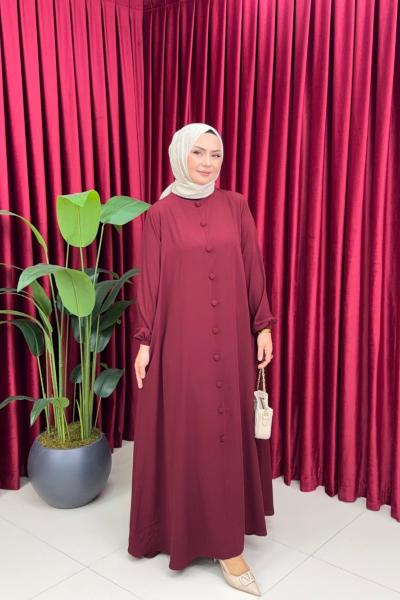 BİHTER ELBİSE - BORDO