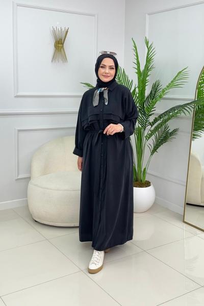 CLASSY MODAL ELBİSE - SİYAH
