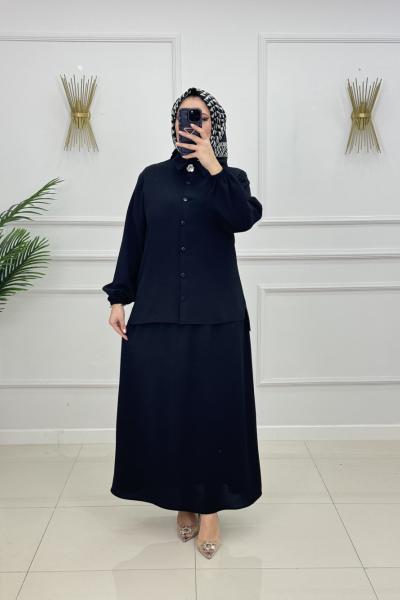 SELİN ETEKLİ TAKIM-SİYAH