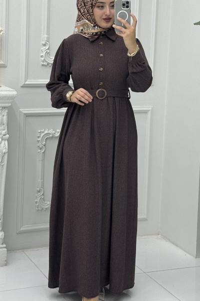 Defne Elbise Kahverengi