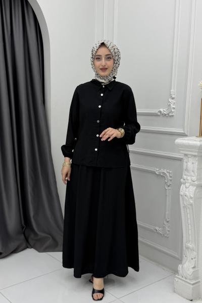 Defne Etek Takım Siyah
