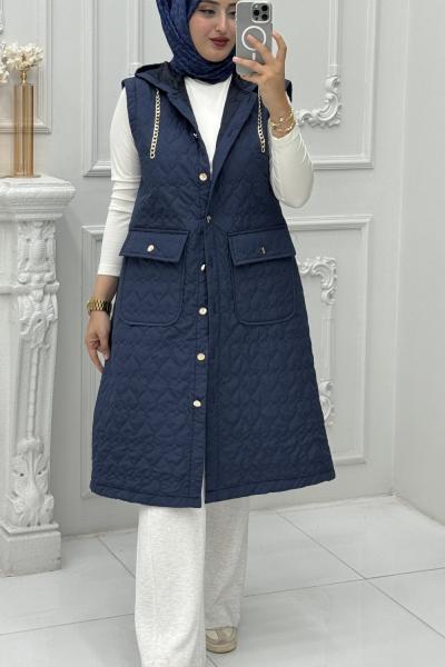 İdil Şişme Yelek Lacivert