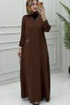 Mihri Namaz Elbise Kahverengi