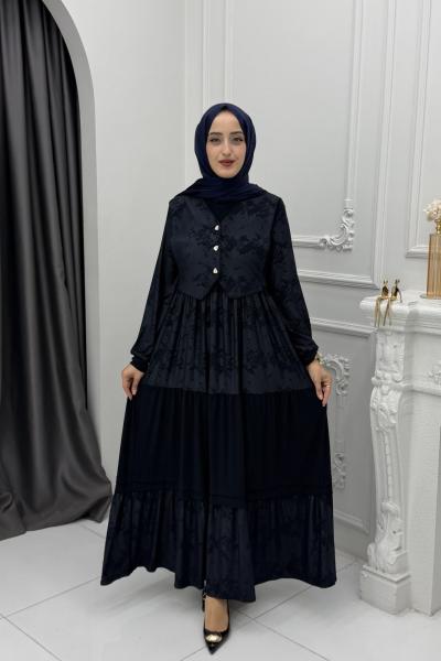 Mina Elbise Lacivert