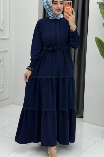 Nefes Elbise Lacivert
